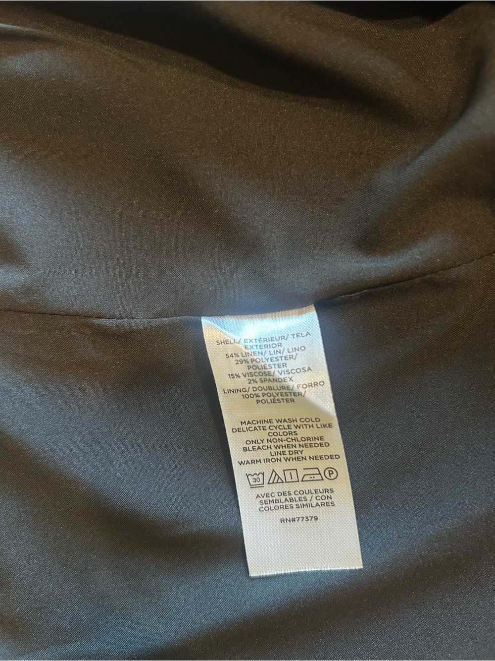 Ann Taylor Cropped Blazer Women’s Size 8 Black Peak Lapel One Button Linen Blend - Picture 7 of 10